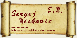 Sergej Mišković vizit kartica